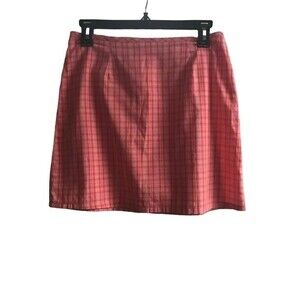 G.A.S Co. Women's A-Line Mini Skirt Pink Size M Checkered Mini Skirt